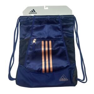 Adidas Alliance II Sackpack Sling Backpack Black / Gold New!